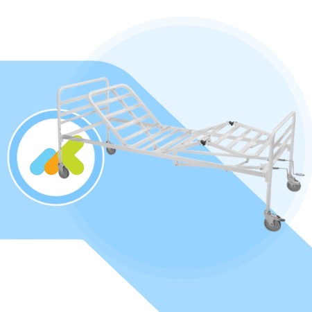 Letto articolato, tre snodi, quattro sezioni, due manovelle con ruote Letto articolato, tre snodi, quattro sezioni, due manovelle con ruote