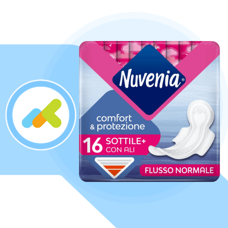 Nuvenia Comfort e protezione assorbenti sottili con ali flusso normale 16pz