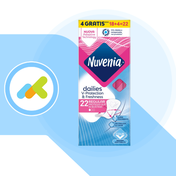 Nuvenia Dailies V-protection proteggi slip anatomico ripiegato in bustine 18+4pz