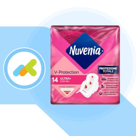 Nuvenia V-Protection Ultra | Assorbenti con Ali per Protezione Totale | 14 Pezzi