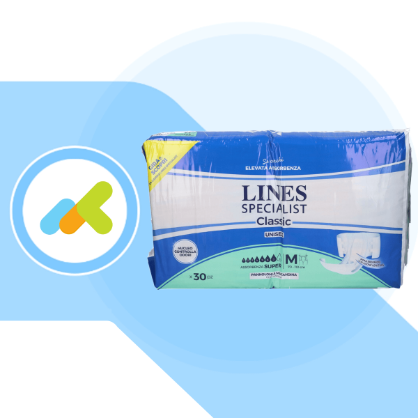 Lines Specialist Classic Super Pannolone a Mutandina| Incontinenza Grave | 30 pezzi