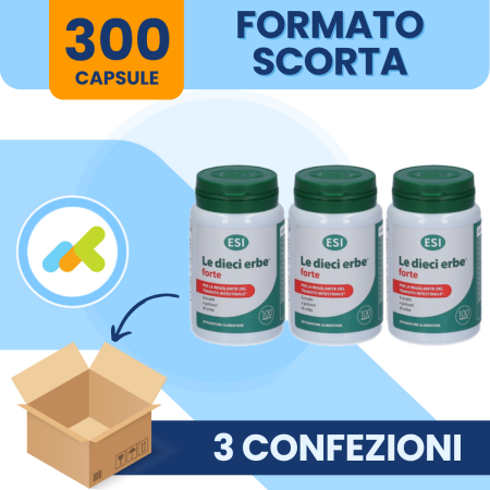 Esi Le Dieci Erbe +Forte | Integratore Vegetale con Tarassaco | Contro la Stitichezza | 300 ovalette