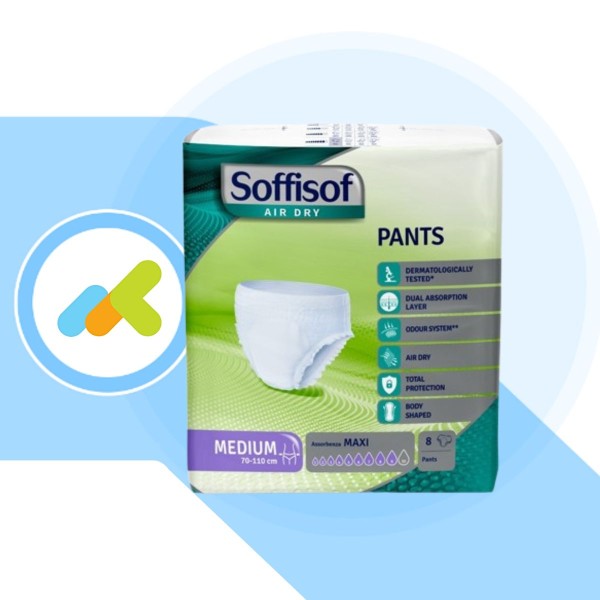 Soffisof Air Dry Pants Maxi – Mutandine Assorbenti per Incontinenza Grave ad Alta Protezione cf 8 pz
