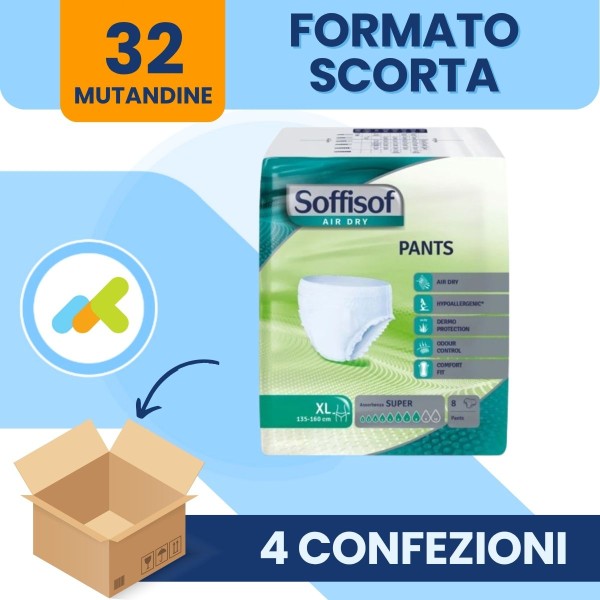 Soffisof Airdry Pants Super | Mutandine Assorbenti | Per Perdite Abbondanti | 8 Pezzi