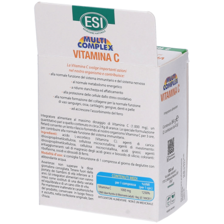 Esi Vitamina C Pura Retard | Integratore di Vitamina C Concentrata | 2 Flaconi | 30 + 30 compresse 2