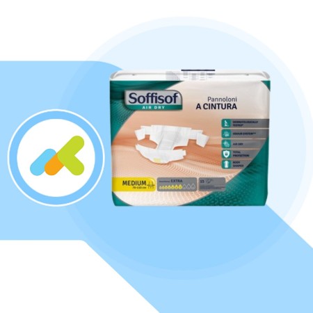 Soffisof Air Dry Extra | Pannolone a Cintura Traspirante per Incontinenza | 15 Pezzi