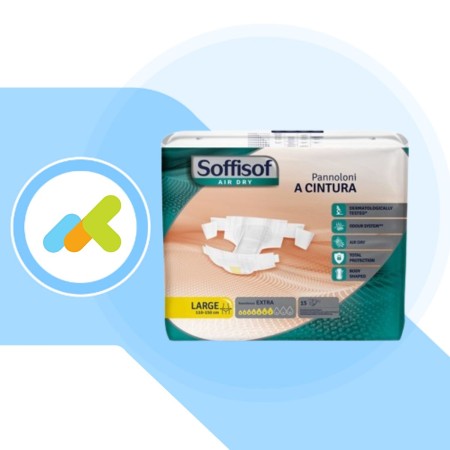 Soffisof Air Dry Extra – Pannolone a Cintura Traspirante per Incontinenza 15 pz