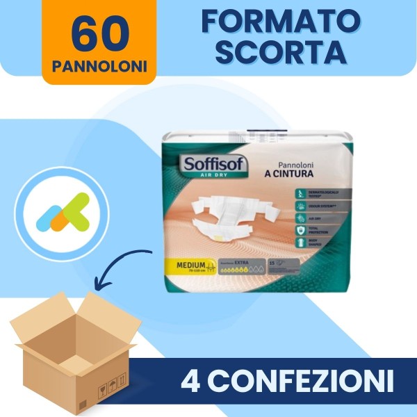 Soffisof Air Dry Extra | Pannolone A Cintura Traspirante Per Incontinenza | 15 Pezzi