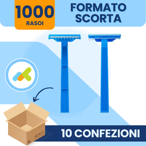 Rasoio Monouso Bilama Per Tricotomia Chirurgica | Confezione Da 100 Pezzi