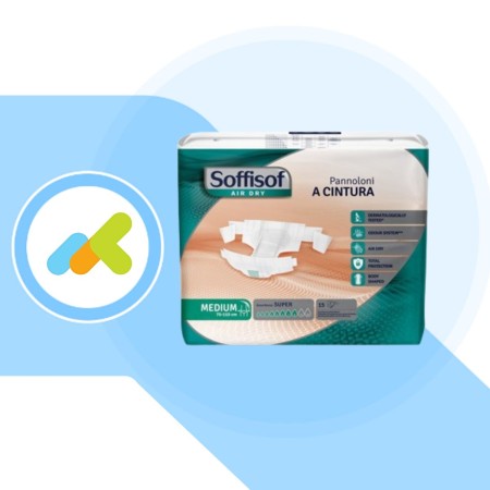 Soffisof Air Dry Super | Pannolone a Cintura Traspirante per Incontinenza | 15 Pezzi