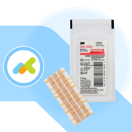 3M Steri-Strip 6x75mm 1541R  Nastro per Sutura Cutanea Rinforzato  Adesione Sicura  3 Strip