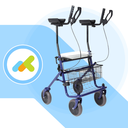 Rollator pieghevole in acciaio verniciato | 4 ruote con appoggio antibrachiale | ERA