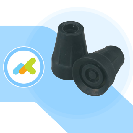 Puntali Neri per Brio Moretti Stampelle Adulti | Diametro 18mm | 1 paio