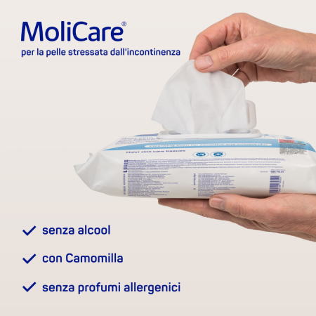 MoliCare Skin salviette detergenti 3in1 per pelli sensibili 50pz