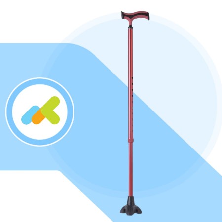 Bastone da Passeggio Regolabile in Alluminio puntale con base larga RP191 – Moretti Brio