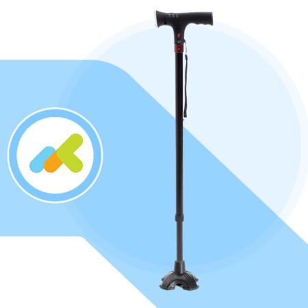 Bastone da Passeggio in Alluminio con Luce LED e Allarme Acustico RP165 – Moretti