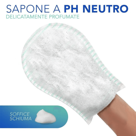 Manopola Presaponata Monouso | Per Lavaggio della Pelle | Detergente a pH Neutro | 20 pezzi Manopola Presaponata Monouso | Per Lavaggio della Pelle | Detergente a pH Neutro | 20 pezzi