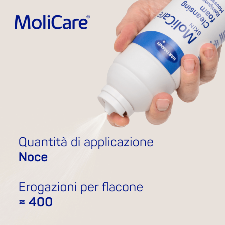 MoliCare Skin | Schiuma Detergente | Pulizia Delicata per Pelli Sensibili | 400ml