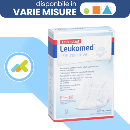 Leukomed Skin Sensitive | Medicazione Sterile Assorbente per Pelli Sensibili | 5 Pezzi
