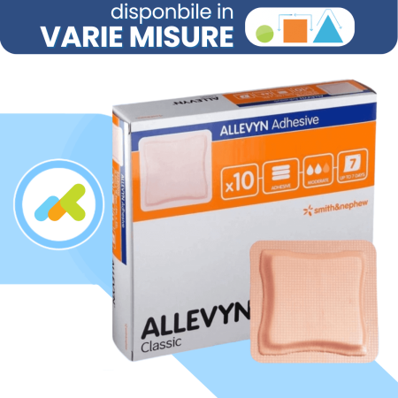 Allevyn Adhesive | Medicazione Adesiva in Schiuma di Poliuretano | per Piaghe e Ferite | 1 pezzo