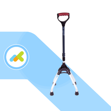 Quadripode in lega leggera regolabile in altezza | Impugnatura anatomica antiscivolo