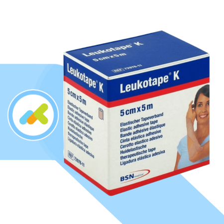 Leukotape K Cerotto Elastico Adesivo per Taping 5 m x 5 cm