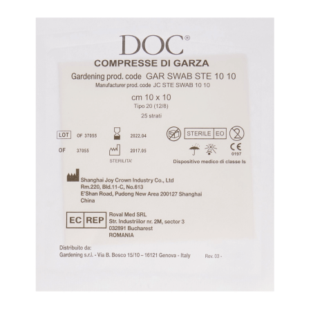 DOC Compresse di Garza Sterili | Monouso in Puro Cotone Idrofilo 2