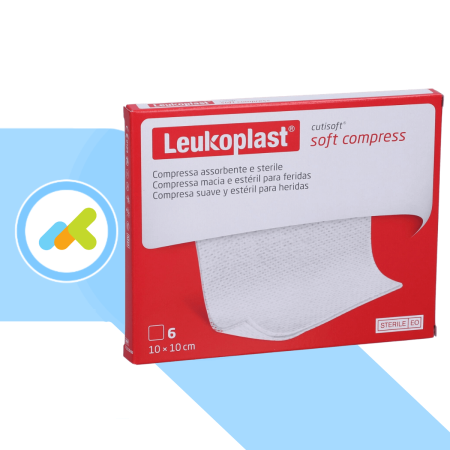 Leukoplast Cutisoft compressa sterile assorbente 10x10 6pz