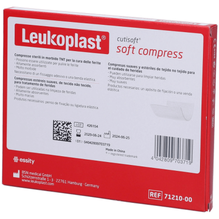 Leukoplast Cutisoft compressa sterile assorbente 10x10 6pz 2