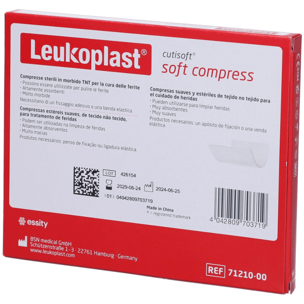 Leukoplast Cutisoft compressa sterile assorbente 10x10 6pz