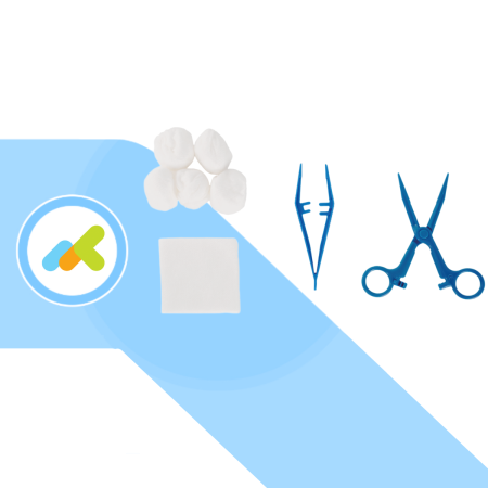 Set Medline Essential n°1 per Medicazione senza Telo con Pinze Kocher | Sterile