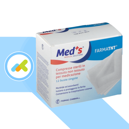 Med's FarmaTnt 10x10 | Garza Compressa Sterile in Tessuto non Tessuto | 12 Pezzi