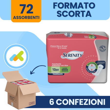 Serenity Assorbente Anatomico Super |12 pezzi |Protezione Rinforzata per Incontinenza Moderata fino a 10 Ore 2