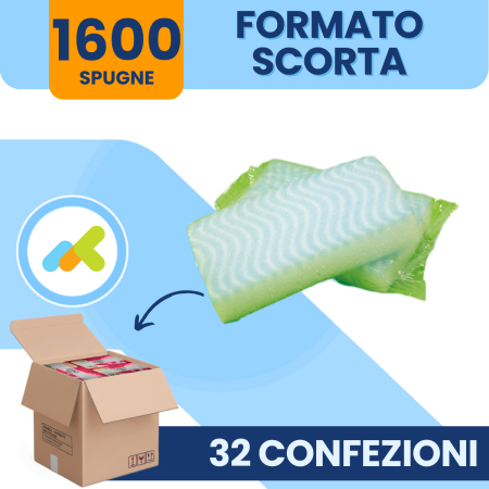 Spugna presaponata monouso | Igiene e Lavaggio Pazienti | 50 pezzi 2