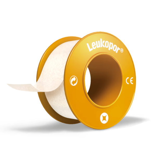 Leukopor 2,5cm x 5m | Cerotto Traspirante su Rocchetto | 12 Pezzi