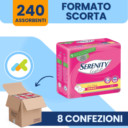 Serenity Light Lady Extra | Assorbente Femminile | 30 pezzi 2