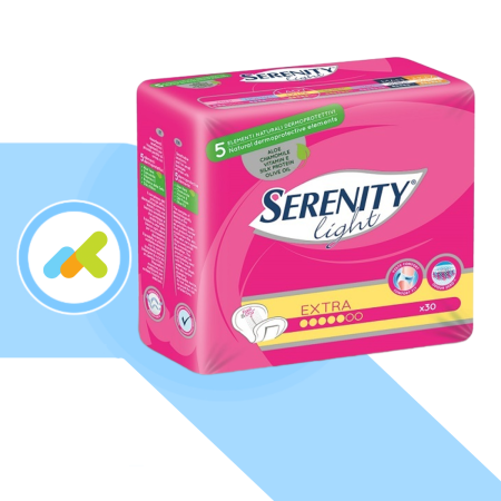 Serenity Light Lady Extra | Assorbente da Donna | Efficacia e Protezione | 30 pezzi