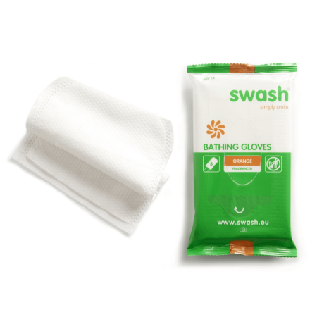 Swash Bathing Gloves lievemente profumato Orange manopola monouso 8pz 2