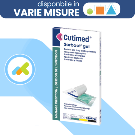 Cutimed Sorbact Gel 7,5x7,5 | Medicazione di Captazione Batterica con Idrogel | 1 pezzo