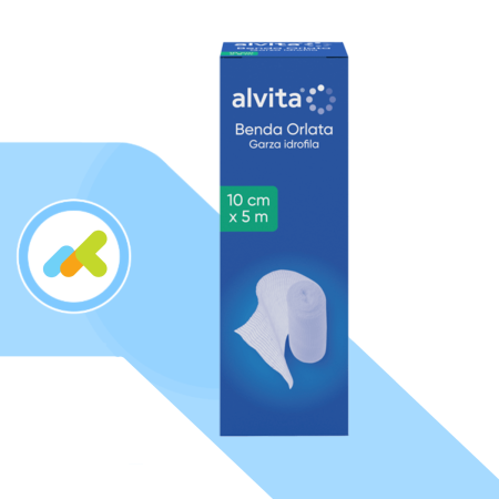 Alvita benda garza orlata non sterile 5m x 10cm