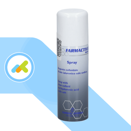 Farmactive Silver Spray | Soluzione con Argento Colloidale e Acido Ialuronico | Protettivo e Cicatrizzante | 125 ml