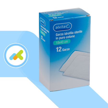 Alvita Compresse Garza Idrofila Sterile | Medicazione in Puro Cotone