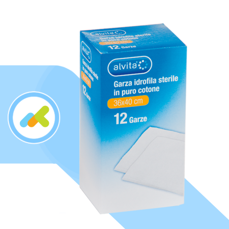 Alvita Compresse Garza Idrofila Sterile | Medicazione in Puro Cotone