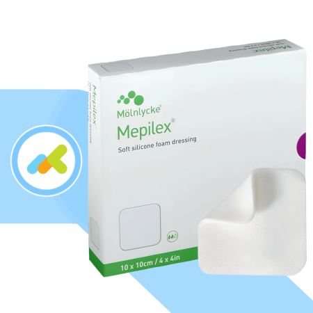 Mepilex 10x10 | Medicazione in Schiuma Assorbente | Prevenzione Piaghe e Ulcere | 5 pezzi