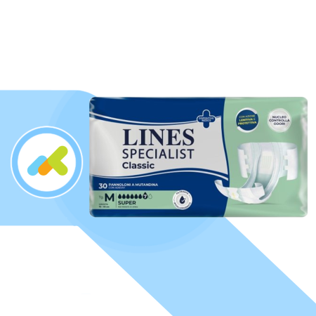 Lines Specialist Classic Super | Pannoloni a Mutandina 7 Gocce 30 Pezzi