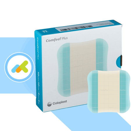 Comfeel Plus 10x10 | Medicazione Idrocolloidale con Alginato | per Lesioni Cutanee | 10 pezzi