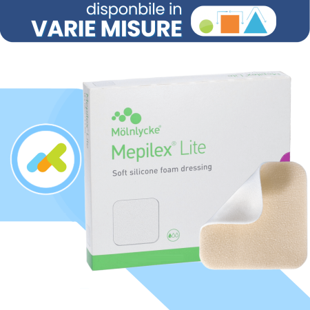 Mepilex Lite | Medicazione in Schiuma Sottile | Gestione Ferite Croniche | 5 pezzi
