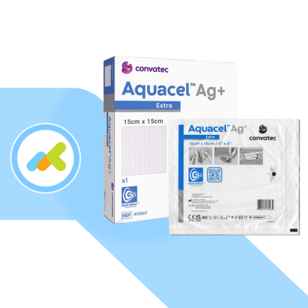 Aquacel Ag+ Extra | Medicazione Antimicrobica con Argento | 1 pezzo