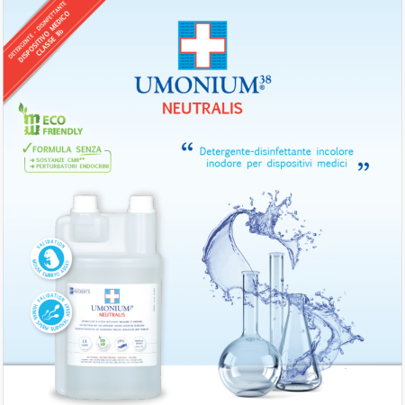 UMONIUM38 NEUTRALIS | Disinfettante Avanzato per Dispositivi Medici e Superfici | Tanica 5 Litri con Pompa