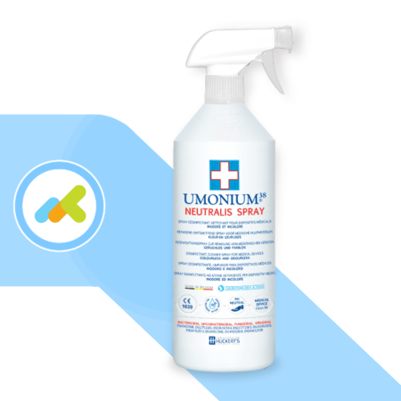 UMONIUM38 NEUTRALIS Spray 500ml | Disinfettante Professionale per Dispositivi Medici e Superfici Sanitarie